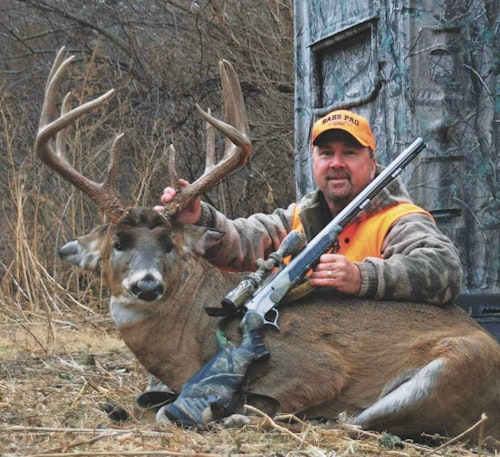 One of the author’s clients killed this magnificent Iowa buck, which gross scored 191 2⁄8 inches and netted 184 5⁄8 inches, from a ground blind overlooking a late-season food plot.