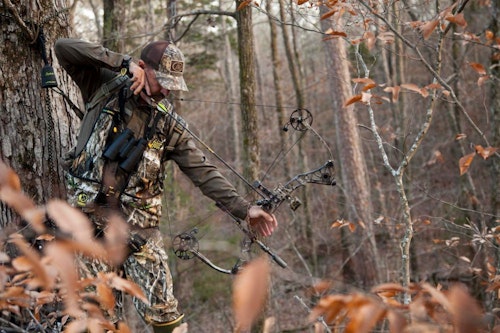When whitetails appear off the planned deer trail, you’ll need to improvise when it comes to drawing your bow undetected. Just remember: If you can see a deer’s eyes, then it can see you move. 