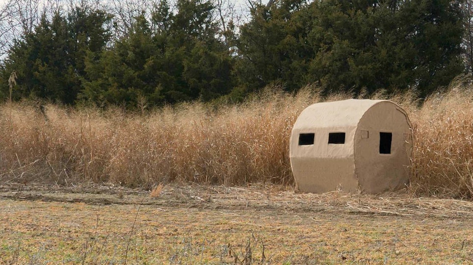 Fool Wary Whitetails With a Sportsman HD Burlap Bale Blind
