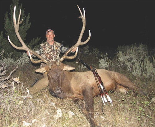 Striking early has always been key to Illinois resident Chris Parrino’s success. Sitting a waterhole for several days last fall paid off with this big Wyoming bull.