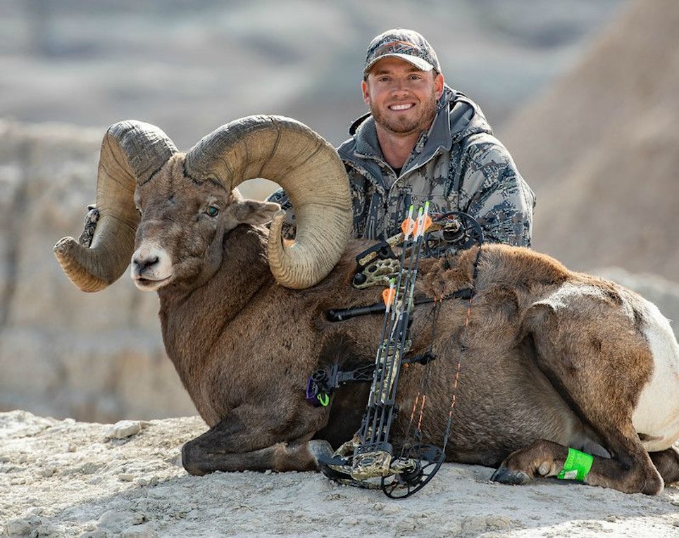 Clayton Miller tagged the new P&Y World Record bighorn sheep in the beautiful South Dakota Badlands.