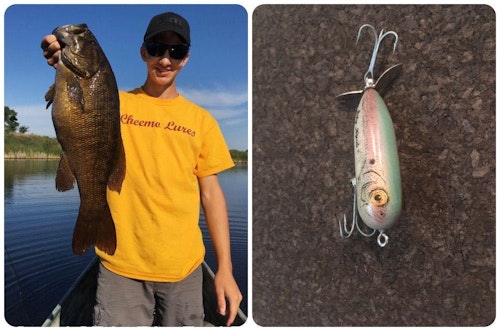 Elliott’s PB smallmouth weighed 6 pounds 2 ounces and was caught on a Heddon Baby Torpedo. That topwater lure was retired to his Wall of Fame, and he has since added a couple more Baby Torpedoes to his tackle box.