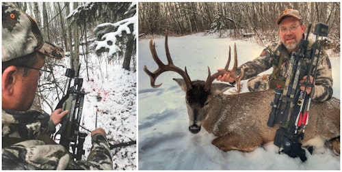 The author arrowed this 160-class buck on his Alberta property in early December 2019.