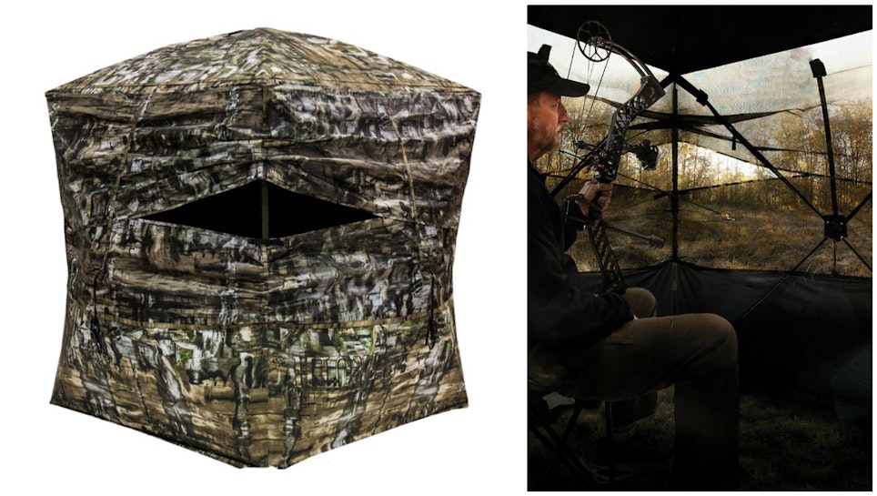 Modern pop-up style ground blinds such as the Primos SurroundView provide hunters maximum visibility due to their see-through walls.