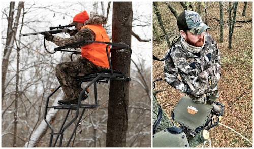 Wearing a full-body safety harness under a jacket or parka makes it comfortable for bow or gun hunters to access their pockets, and still stay safe in the treestand.