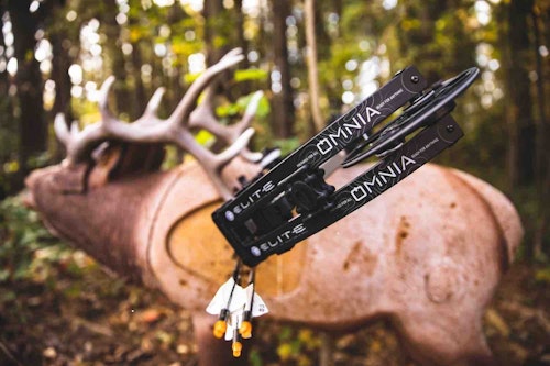 Impressively, the Omnia is 12 fps faster than the 2022 EnVision, but makes no compromises on accuracy, as this three-arrow group packed into the center 12-ring from 40 yards proves.