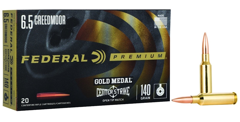 Federal Ammunition Gold Medal CenterStrike 6.5 Creedmoor
