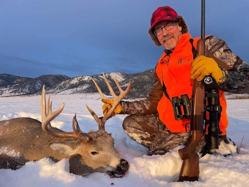 With another 200-yard shot, the author doubled down on Montana big game, tagging an elk on morning No. 1 and then this outstanding whitetail on afternoon No. 2.
