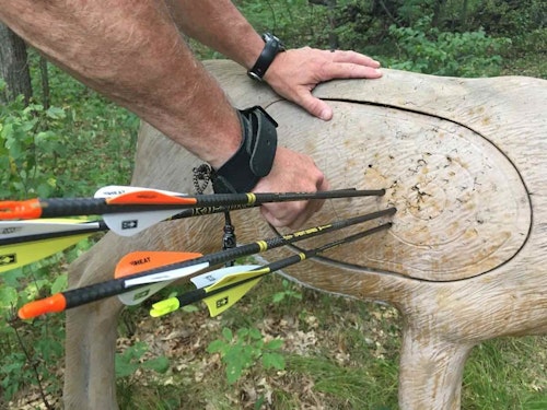The heart/lung area on a whitetail is approximately 9 inches from top to bottom. To kill a deer at ranges of 25 yards and less, a bowhunter doesn’t have to be able to hit a poker chip every time from 60 yards.