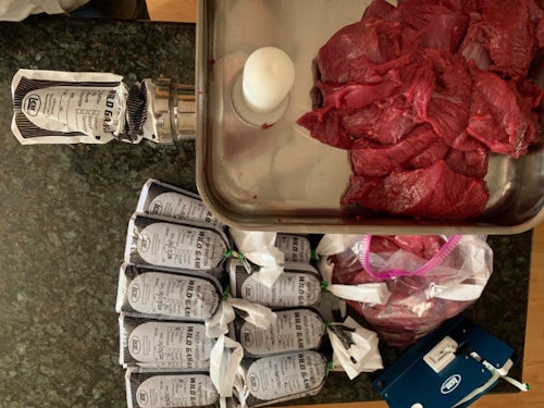 Wanting to be part of the entire process of field to fork, the author and her family do the processing of all their game meat at home.