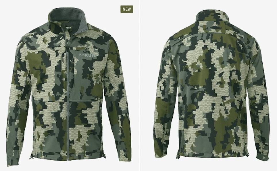 KUIU Encounter jacket and pant (below) in Verde camo.