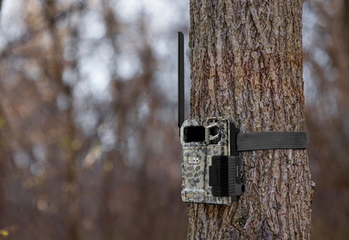 The SpyPoint Link-Micro-LTE cellular trail cam is micro: 3.1 inches wide x 4.4 inches tall (not including antenna) x 2.2 inches deep. It’s powered by eight AA alkaline or lithium batteries (not included).