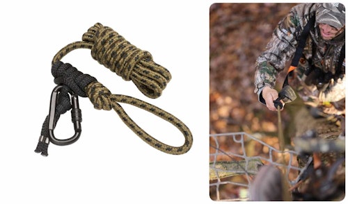 A Hunter Safety System Lifeline allows a hunter to stay safely connected while ascending and descending a tree.