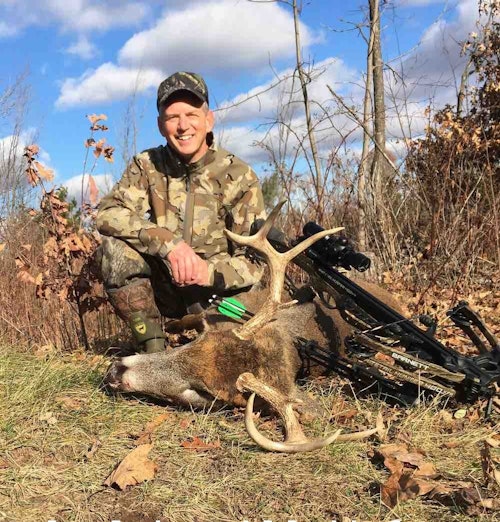 The author killed two bucks during 2022 while wearing the 1,200-gram Mudtrek 4904, one in South Dakota on November 8, and one in Wisconsin (above) on November 26.