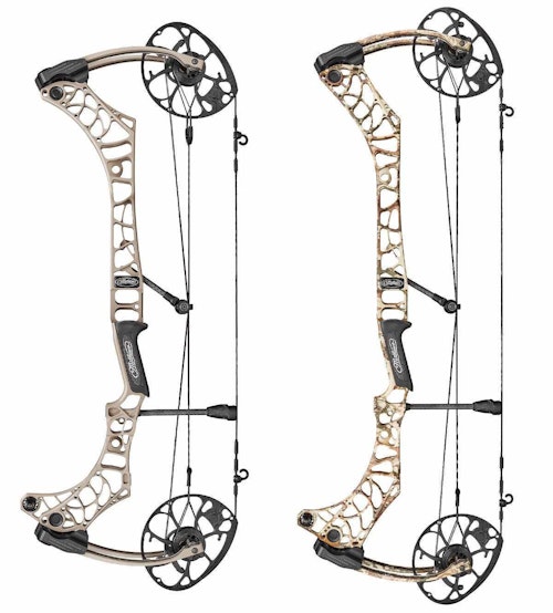 Mathews Phase4 29 (left) and Phase4 33 (right), both in First Lite camo.