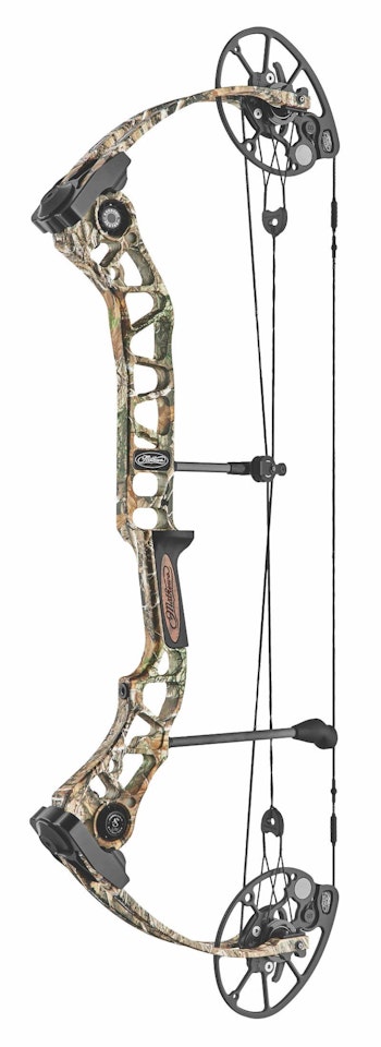 New-for-2019 Mathews Tactic in Realtree Edge camo.