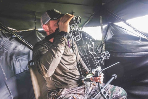 Most hunting at Lazy CK Ranch is done from pre-placed ground blinds and treestands, but the option to hunt via spot and stalk is there for bowhunters seeking a more active method. 