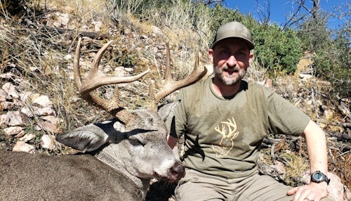 Third time’s the charm: the author with his 2018 New Mexico Coues buck.