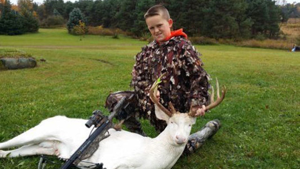 11-Year-Old Michigan Boy Shoots Albino Buck; Antis Freak Out
