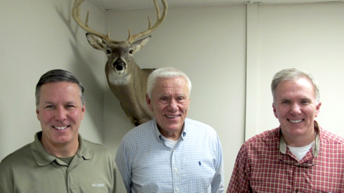 Ron Woller, John Woller Sr. and John Woller Jr. created Viking Solutions in 2015 to create more helpful products for hunters. (Photo: Alan Clemons)