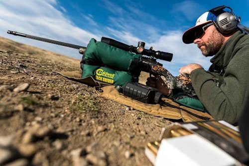 No bench? No problem. Rather than trying to use the tailgate or hood of a guide’s pickup, throw down a shooting mat, blanket or tarp and go prone. A solid gun rest is still key to sighting-in success.