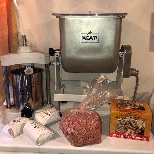 Some simple processing tools, a seasoning kit and a few hours to complete the task is all it takes to turn out brats that will amaze your friends and family.