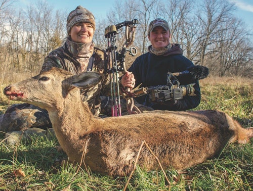 The smile says it all! Vicki Cianciarulo has put down some serious antler inches in her day, but still relishes the joy that comes from harvesting a tasty doe. 