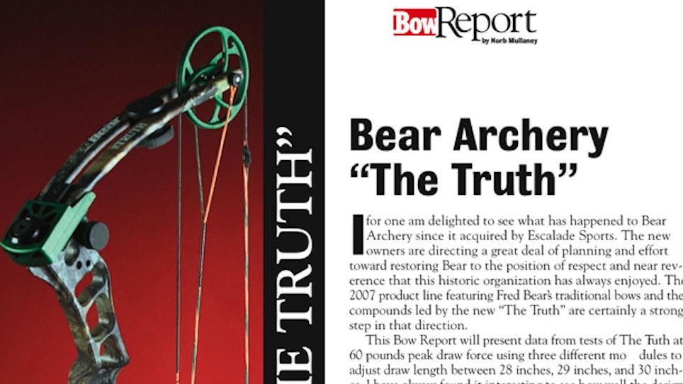 Bow Report: Bear Archery "The Truth"