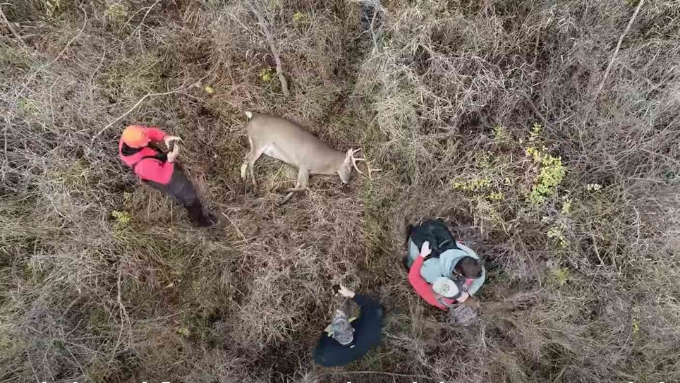 Video: Bowhunters Use Drone — Legally — to Recover Giant Buck