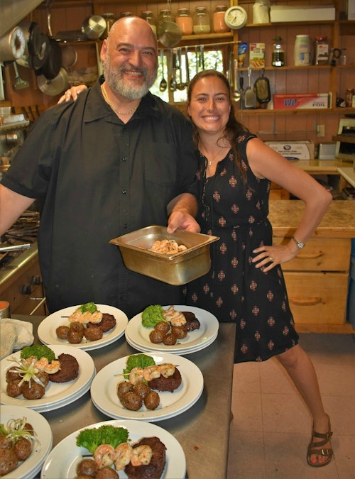 Chef Enzo Costantini and Aikens Lake co-owner Julie Turenne.