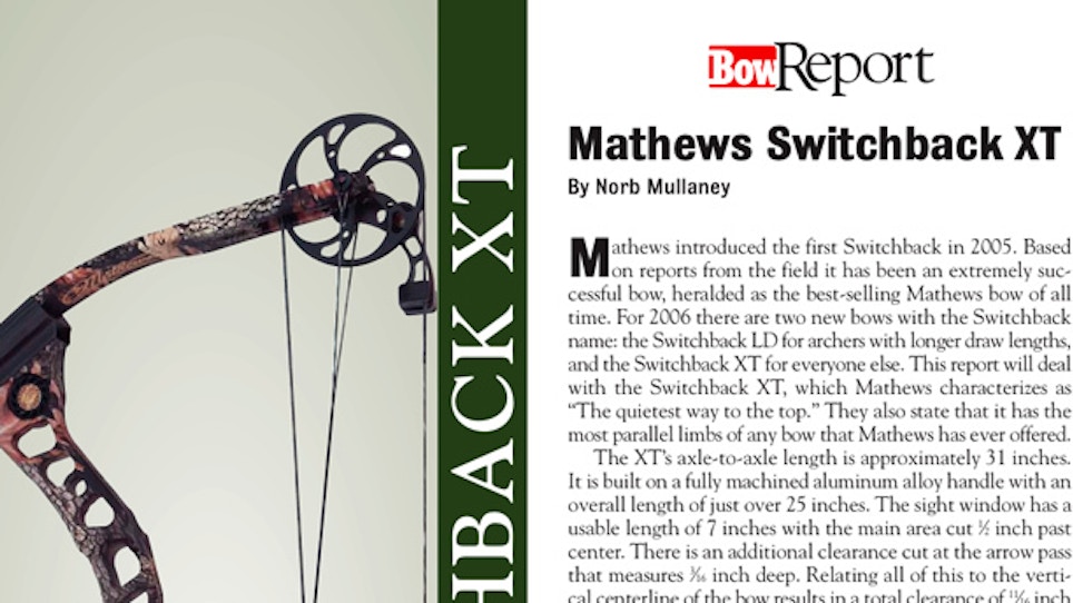 Bow Report: Mathews Switchback XT