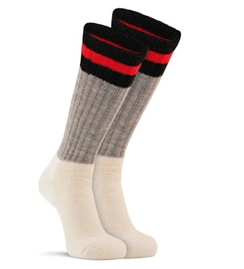 For warm feet and toes in severe cold, choose heavyweight wool socks such as the Fox River Outdoorsox. Make sure your boots are large enough to comfortably wear thick socks; cramped toes will quickly lead to cold feet.