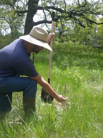 Planting trees by hand is common on small parcels. If you want to ensure deer don’t harm them, you must protect them with wire cages or plastic tree tubes.