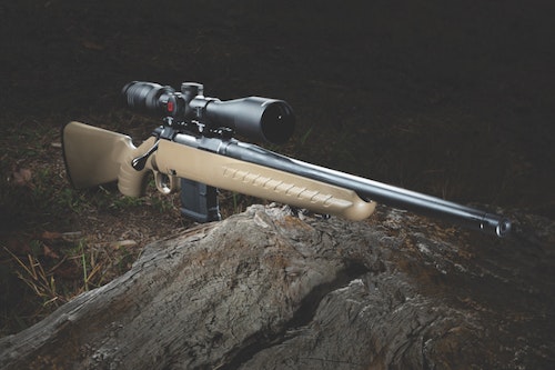 Ruger’s Ranch rifle in 5.56 NATO measures 36 inches overall and tips the scales at 6.1 pounds .