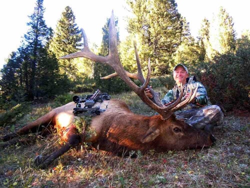 In 2016, the author discovered a basin holding elk while hunting with friends. They wrapped their Montana hunt, but Kayser stayed and tagged this bull late in the season after following it to another mountain.