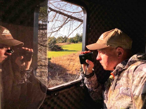 After you set a new blind or stand, take a few minutes and range shooting lanes to ensure you have good shots in all desired directions. (Photo by Mark Kayser.)