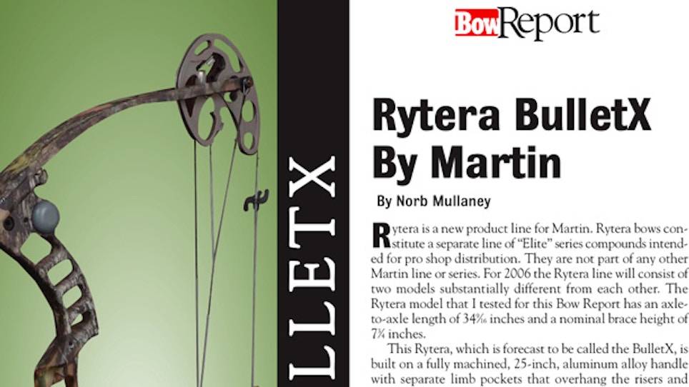 Bow Report: Rytera BulletX by Martin