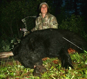 The author’s wife has successfully tagged numerous big game animals. Her draw length is 25 inches; draw weight, 48 pounds.