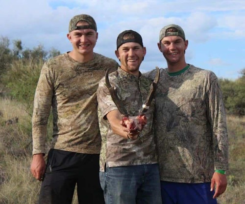 For the author (center), it was a joy to share this archery pronghorn hunt with his brothers.