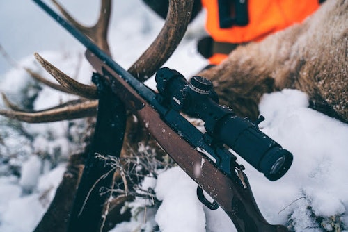 The author’s Vudu 1-10x28mm FFP scope performed flawlessly during his 2022 late-season Montana hunt for elk and deer.